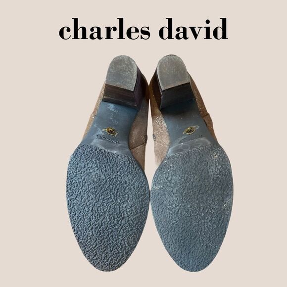 Charles David Glitter Fringe Ankle Booties 6 - Picture 6 of 6